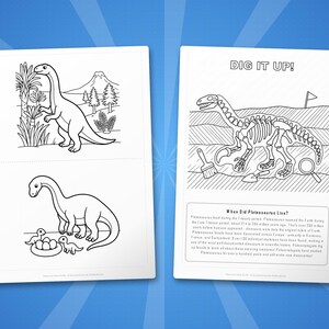 Plateosaurus Dinosaur Activity Bundle | Printable Coloring Pages, Worksheets & Facts for Kids | Preschool Homeschool | Instant PDF image 7