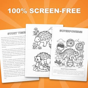 Nodosaurus Dinosaur Activity Bundle | Coloring Pages, Worksheets, Facts (PDF) image 3