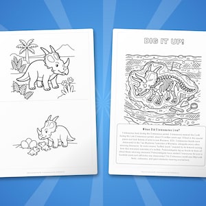 Einiosaurus Dinosaurier Aktivität Bündel | Ausmalbilder, Arbeitsblätter, Fakten (PDF Download) Bild 7