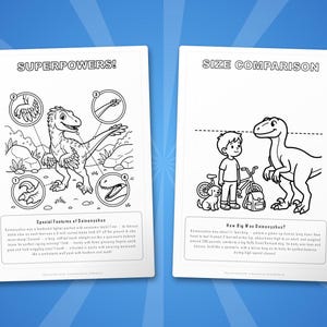 Deinonychus Dinosaur Activity Bundle | Coloring Pages, Worksheets, Facts (PDF Download) image 8