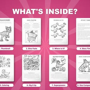 ドラコレックス恐竜アクティビティセット｜ぬりえ、ワークシート、豆知識（PDFダウンロード） 画像 2