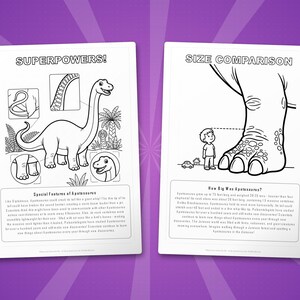 Apatosaurus Dinosaur Activity Bundle | Printable Coloring Pages, Worksheets & Facts for Kids | Preschool Homeschool | Instant PDF image 8