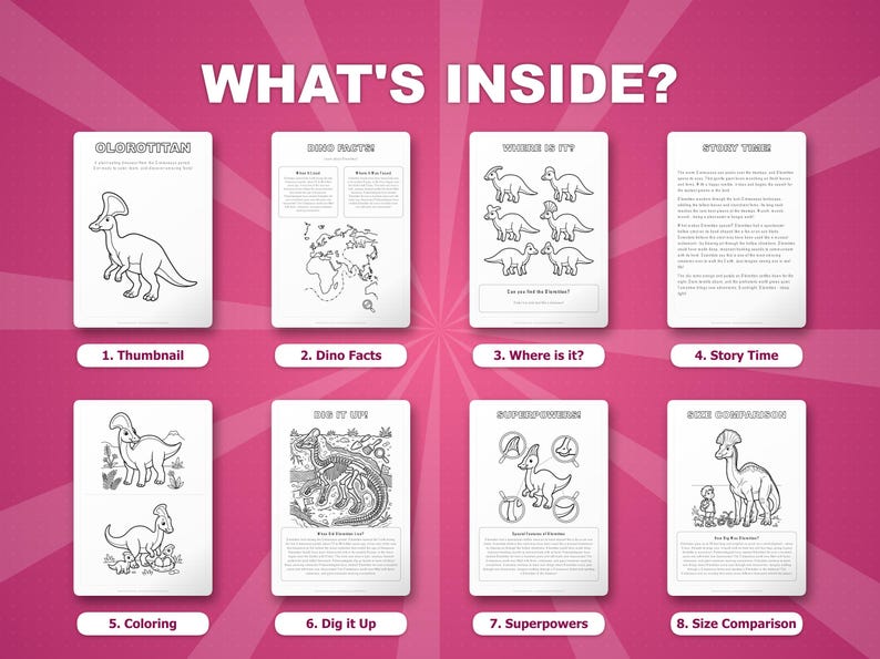 Olorotitan Dinosaur Activity Bundle | Coloring Pages, Worksheets, Facts (PDF Download) image 2