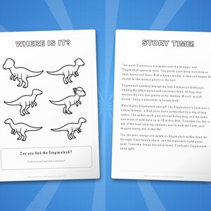 Stygimoloch Dinosaur Activity Bundle | Printable Coloring Pages, Worksheets (PDF) image 6