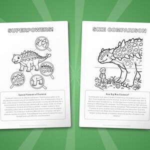 Gastonia Dinosaur Activity Bundle | Coloring Pages, Worksheets, Facts (PDF Download) image 8