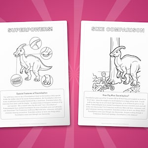 Saurolophus Dinosaur Activity Pack | Coloring Pages, Worksheets, Facts (Instant PDF) image 8