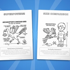 Archaeopteryx Dinosaur Activity Bundle | Coloring Pages, Worksheets, Facts (PDF Download) image 8