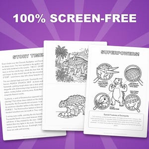 Sauropelta Dinosaur Activity Bundle | Coloring Pages, Worksheets, Facts (PDF Download) image 3
