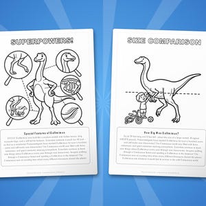 Gallimimus Dinosaur Activity Bundle | Coloring Pages, Worksheets, Facts (PDF Download) image 8
