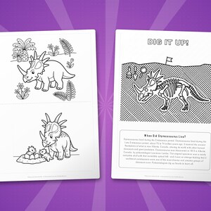 スティラコサウルス恐竜アクティビティセット｜ぬりえ、ワークシート、豆知識（PDF） 画像 7