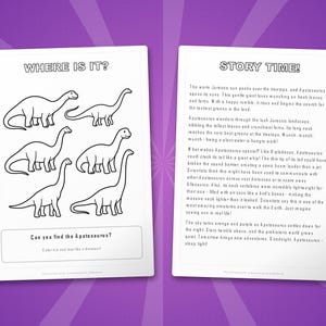 Apatosaurus Dinosaur Activity Bundle | Printable Coloring Pages, Worksheets & Facts for Kids | Preschool Homeschool | Instant PDF image 6