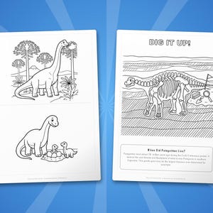 Patagotitan Dinosaur Activity Bundle | Printable Coloring Pages, Worksheets (PDF Download) image 7