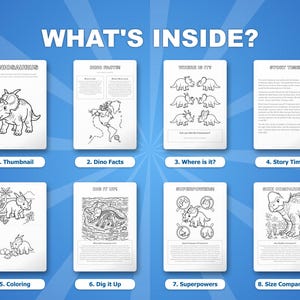Einiosaurus Dinosaurier Aktivität Bündel | Ausmalbilder, Arbeitsblätter, Fakten (PDF Download) Bild 2