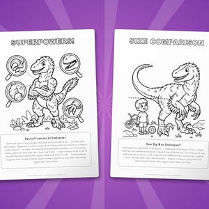 Utahraptor Dinosaur Activity Bundle | Coloring Pages, Worksheets, Facts (PDF Download) image 8