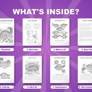Polacanthus Dinosaur Activity Bundle | Coloring Pages, Worksheets, Facts (PDF Download) image 2