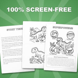 Ceratosaurus-dinosaurus activiteitenbundel | Kleurplaten, werkbladen, feiten (pdf-download) afbeelding 3
