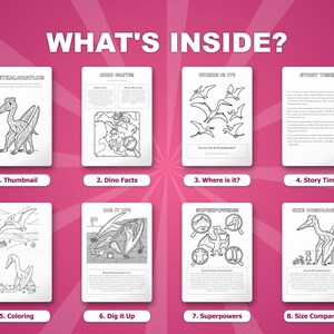 Quetzalcoatlus-activiteitenbundel dinosaurus | Kleurplaten, werkbladen, feiten (pdf-download) afbeelding 2