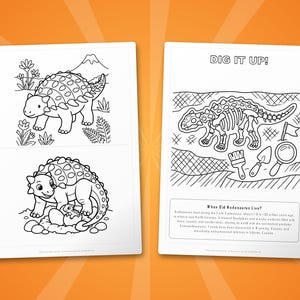 Nodosaurus Dinosaur Activity Bundle | Coloring Pages, Worksheets, Facts (PDF) image 7
