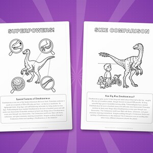 Struthiomimus Dinosaur Activity Bundle | Coloring Pages, Worksheets, Facts (PDF) image 8