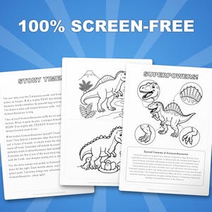 Pacchetto di attività sul dinosauro Acrocanthosaurus: pagine da colorare, schede didattiche e curiosità (PDF) immagine 3