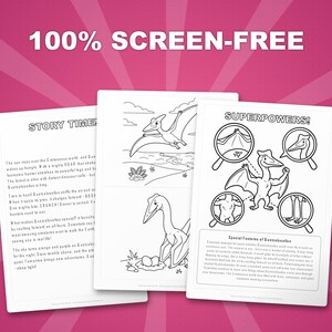 Quetzalcoatlus-activiteitenbundel dinosaurus | Kleurplaten, werkbladen, feiten (pdf-download) afbeelding 3
