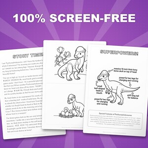 Pachycephalosaurus Dinosaur Activity Bundle | Coloring Pages, Worksheets, Facts (PDF) image 3