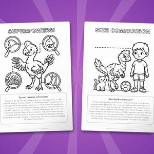 Oviraptor Dinosaur Activity Bundle | Coloring Pages, Worksheets, Facts (PDF Download) image 8