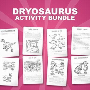 Dryosaurus Dinosaurier Aktivität Bündel | Vorschule Homeschool Lernen (PDF Download) Bild 1