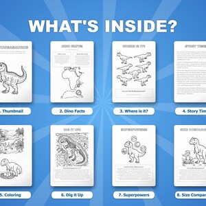 Majungasaurus Dinosaur Activity Bundle | Coloring Pages, Worksheets, Facts (PDF Download) image 2