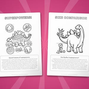 トゥオジャンゴサウルス恐竜アクティビティセット｜ぬりえ、ワークシート、豆知識（PDF） 画像 8