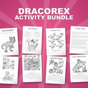 ドラコレックス恐竜アクティビティセット｜ぬりえ、ワークシート、豆知識（PDFダウンロード） 画像 1