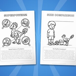 Caudipteryx-activiteitenbundel dinosaurus | Kleurplaten, werkbladen, feiten (pdf-download) afbeelding 8