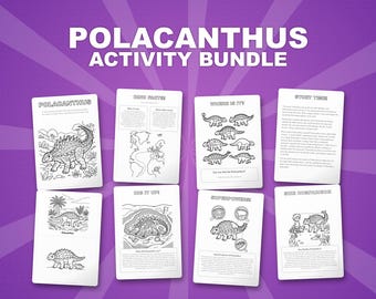 ポラカンサス恐竜アクティビティセット｜ぬりえ、ワークシート、豆知識（PDFダウンロード）
