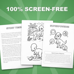 Paquete de actividades sobre el dinosaurio Stegoceras / Páginas para colorear, hojas de trabajo, datos interesantes (descarga en PDF) imagen 3