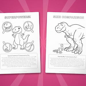 Tyrannosaurus Rex Activity Bundle | Coloring Pages, Worksheets, Facts (Instant PDF) image 8