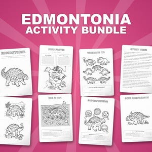 Edmontonia Dinosaur Activity Bundle | Coloring Pages, Worksheets, Facts (PDF Download)