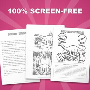 Diplodocus Dinosaur Activity Bundle | Coloring Pages, Worksheets, Facts (PDF Download) image 3
