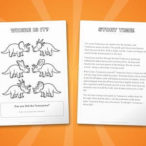 Torosaurus Dinosaur Activity Bundle | Coloring Pages, Worksheets, Facts (PDF Download) image 6