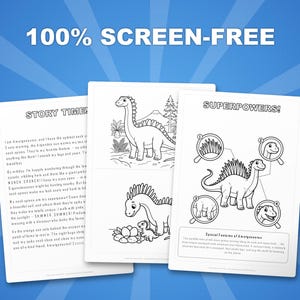 Amargasaurus Dinosaur Activity Bundle | Printable Coloring Pages, Worksheets & Facts for Kids | Preschool Homeschool | Instant PDF image 3