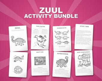 ズール恐竜アクティビティセット｜印刷可能な塗り絵、ワークシート（PDFダウンロード）