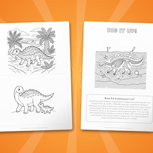 Scelidosaurus Dinosaur Activity Bundle | Coloring Pages, Worksheets, Facts (PDF Download) image 7