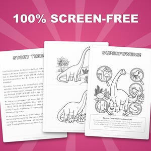 Activiteitenbundel Dreadnoughtus-dinosaurus | Kleurplaten, werkbladen, feiten (pdf-download) afbeelding 3