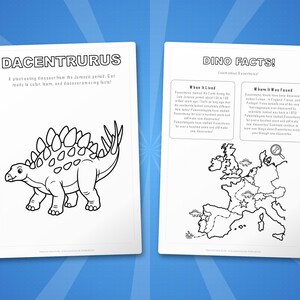 Dacentrurus Dinosaur Activity Bundle | Coloring Pages, Worksheets, Facts (PDF) image 5