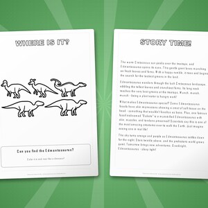 Edmontosaurus Dinosaur Activity Bundle | Coloring Pages, Worksheets, Facts (PDF Download) image 6