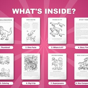 Megalosaurus Dinosaur Activity Bundle | Printable Coloring Pages, Worksheets & Facts for Kids | Preschool Homeschool | Instant PDF image 2