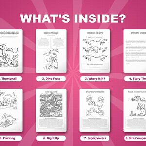 Suchomimus-activiteitenbundel dinosaurus | Kleurplaten, werkbladen, feiten (pdf-download) afbeelding 2