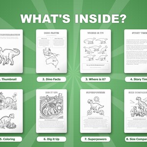 Muttaburrasaurus Dinosaur Activity Bundle | Coloring Pages, Worksheets (PDF Download) image 2
