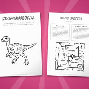 Dryosaurus Dinosaurier Aktivität Bündel | Vorschule Homeschool Lernen (PDF Download) Bild 5