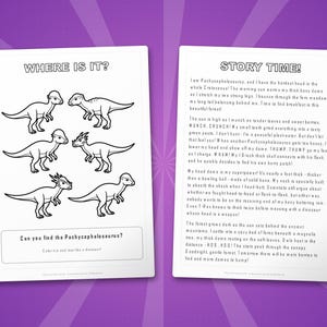 Pachycephalosaurus Dinosaur Activity Bundle | Coloring Pages, Worksheets, Facts (PDF) image 6