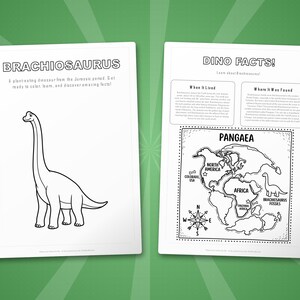 Activiteitenbundel brachiosaurus-dinosaurus | Kleurplaten, werkbladen, feiten (pdf-download) afbeelding 5